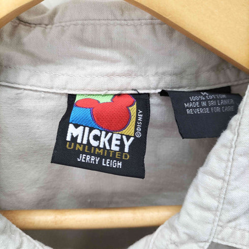 M ICKEY UNLIMITED 90s キャラクターポケット刺繍 長袖シャツ レディース